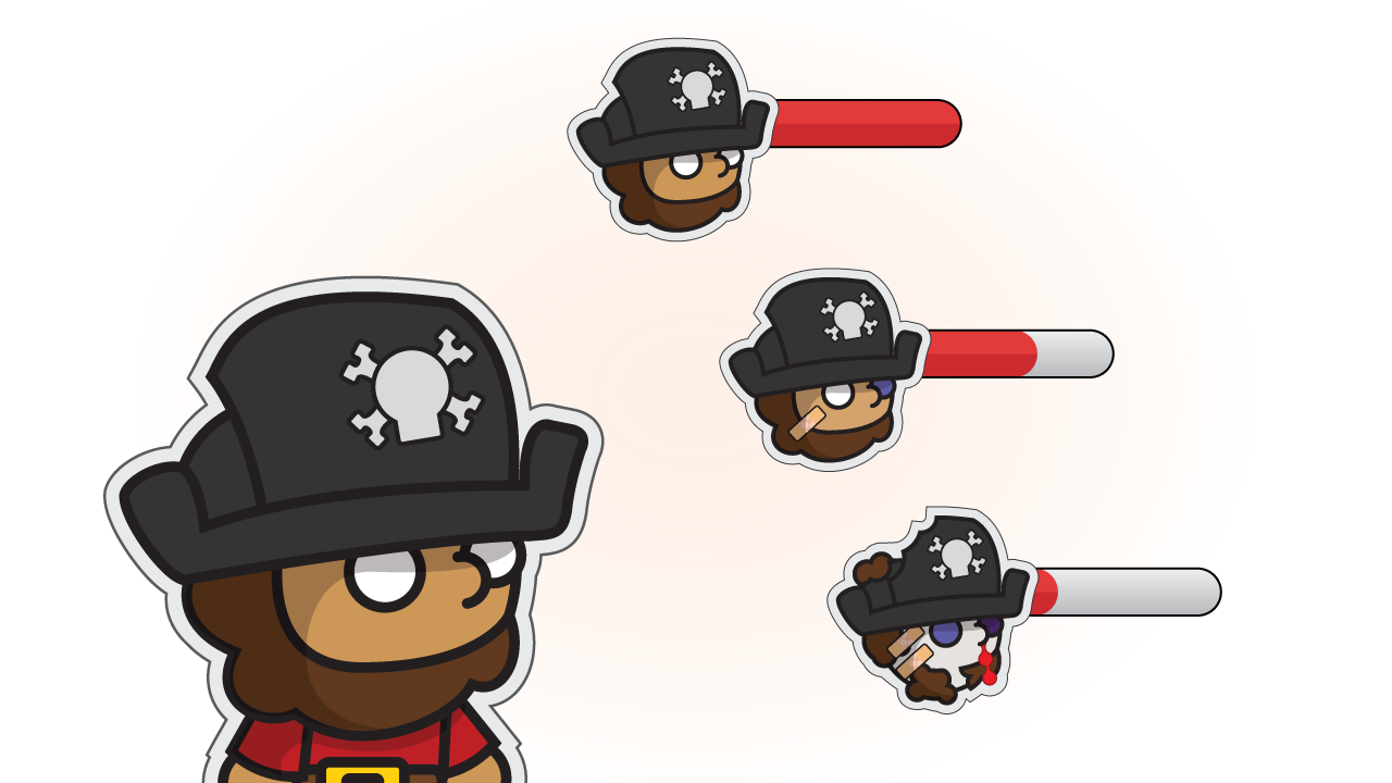 Game art pirate health